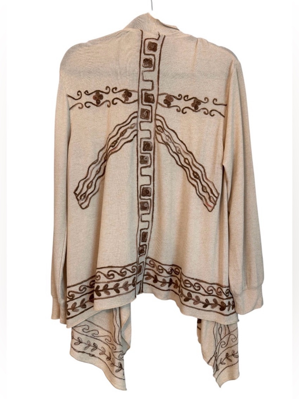 New‼️ Young Threads 🐴 Embroidered Boho Draped Cardigan NWT M Western Festival - Picture 9 of 12